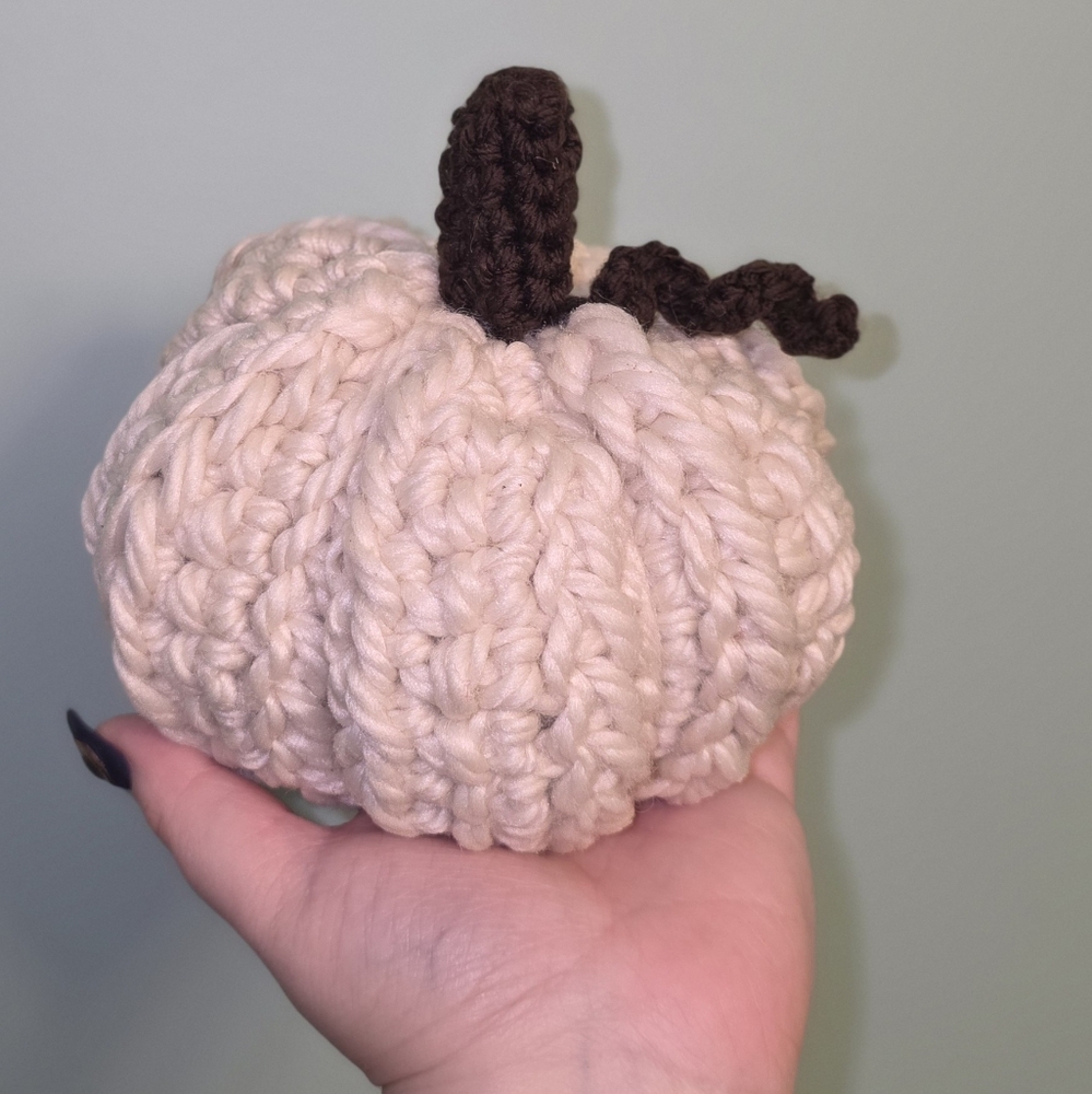Hand-made/crocheted stuffed Pumpkin